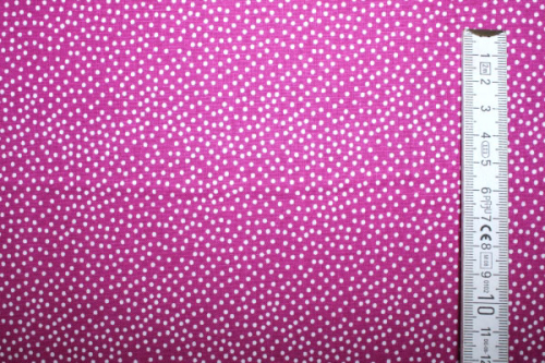 Preview: Designerbaumwolle "Garden Pindot" beere/weiß (10 cm)